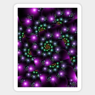 Spiralling Flower Lights Sticker